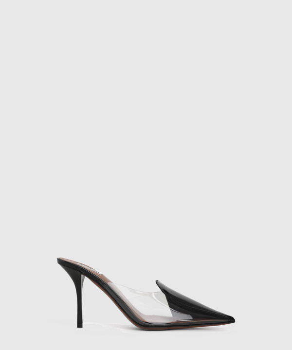 [ALAIA-알라이아] 페이턴트 가죽 소재 CŒUR ABSTRAIT 뮬 AA3M094CK150