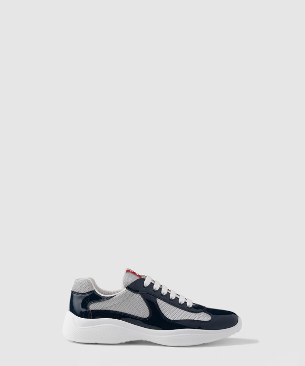 [PRADA-프라다] 아메리카 컵 페이턴트 가죽 및 기능성 소재 스니커즈 4E3400