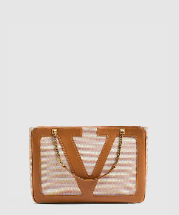 [VALENTINO-발렌티노] 가라바니 비바 슈퍼스타 캔버스 미디엄 쇼퍼 백 6W0B0R13GLR