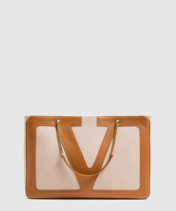 [VALENTINO-발렌티노] 가라바니 비바 슈퍼스타 캔버스 라지 쇼퍼 백  6W0B0R12GLR