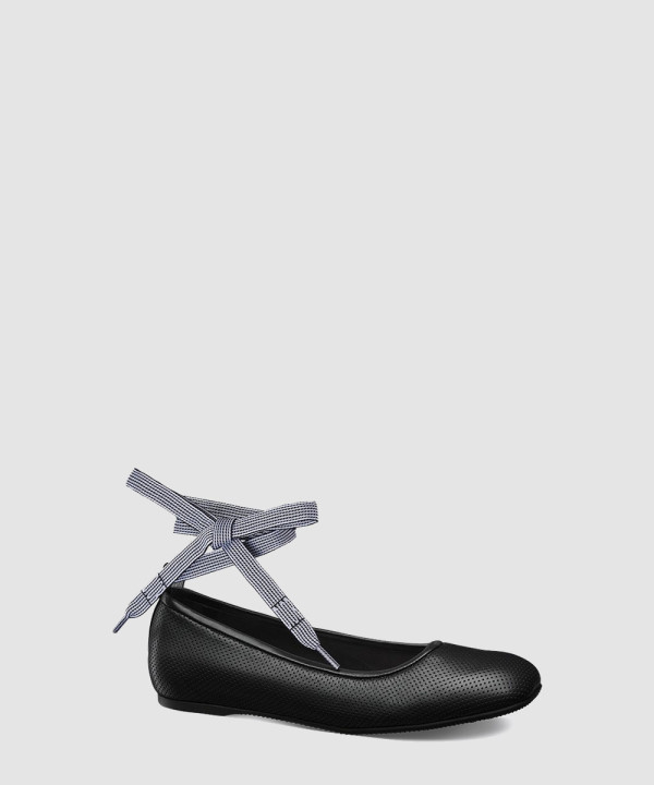 [DIOR-디올] D-Journey 레이스업 발레 플랫 KDF004LAB