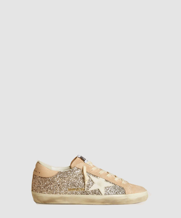 [Golden Goose-골든구스] 레더 스타 & 힐탭 실버 글리터 슈퍼스타 F006513