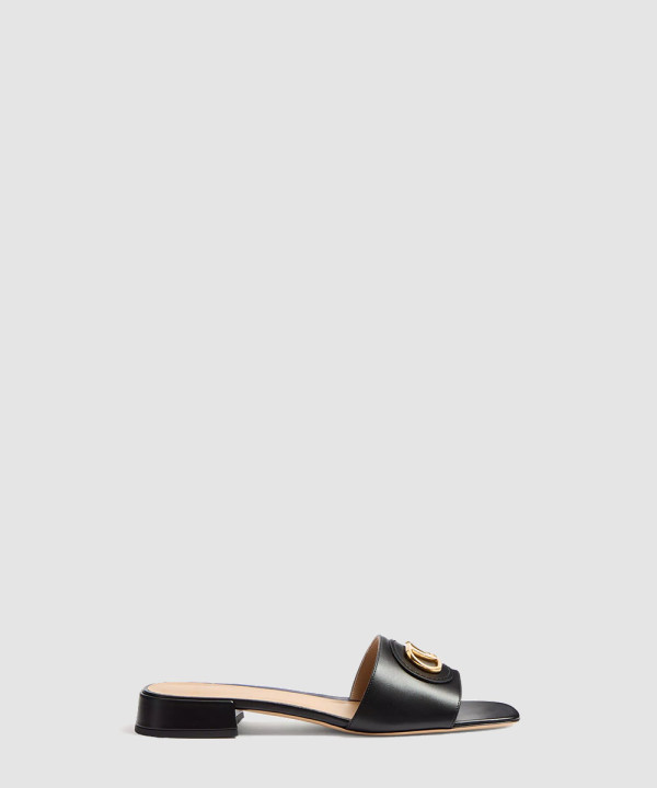 [VALENTINO-발렌티노] 브이로고 시그니처 카프스킨 슬라이드 샌들 6W0S0LT0DSH