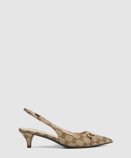 [GUCCI-구찌] 여성 홀스빗 슬링백 펌프스 782627
