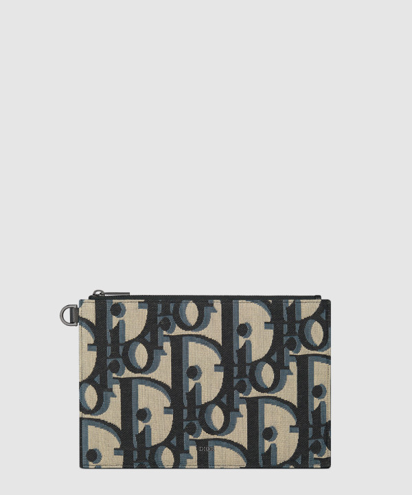 [DIOR-디올] 맥시 오블리크 자카드 A5 파우치 2ESCA490YXL