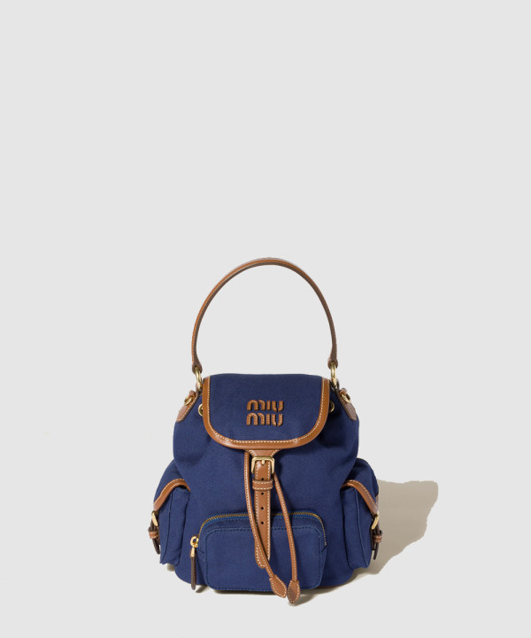 [MIU MIU-미우미우] 캔버스 및 가죽 백팩 5BZ043