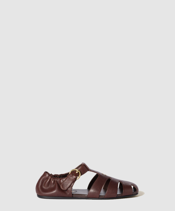 [MIU MIU-미우미우] 루슈 나파 가죽 피셔맨 샌들 5E395E