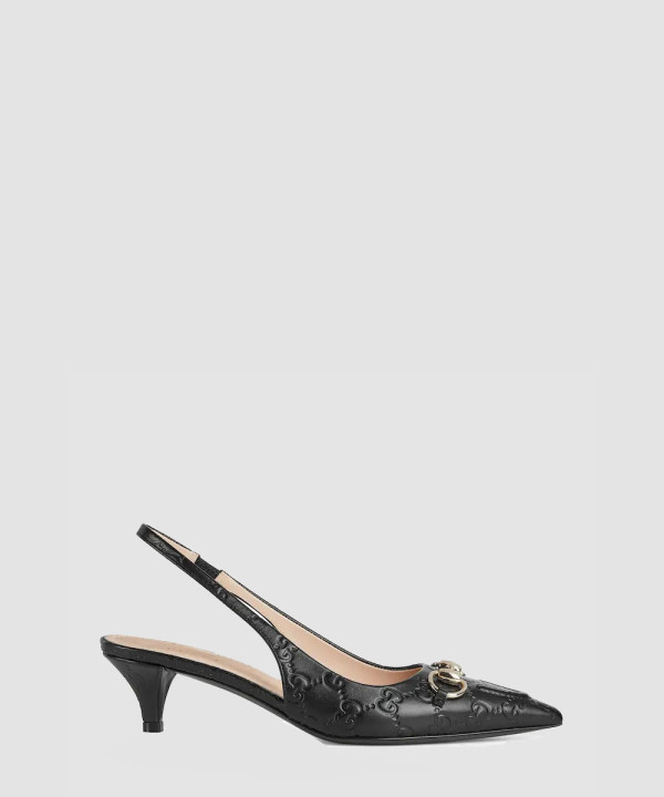 [GUCCI-구찌] 여성 홀스빗 슬링백 펌프스 782407