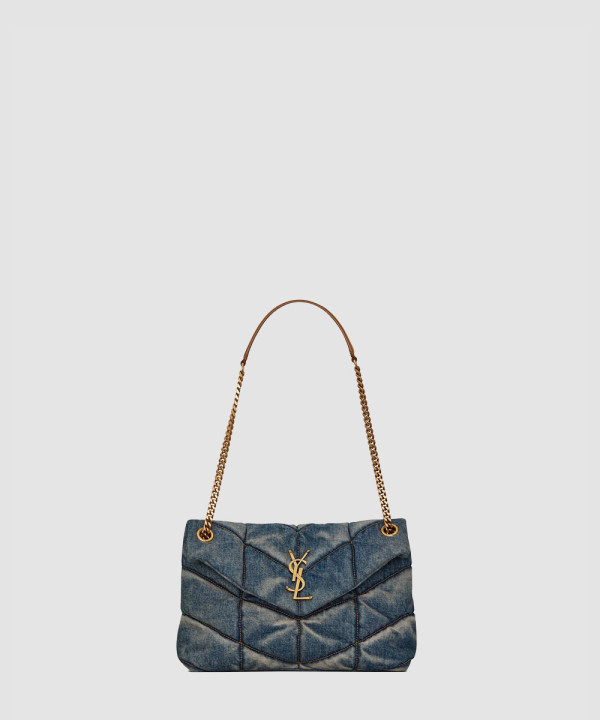 [SAINT LAURENT-생로랑] 스웨이드 소재 PUFFER 스몰 577476