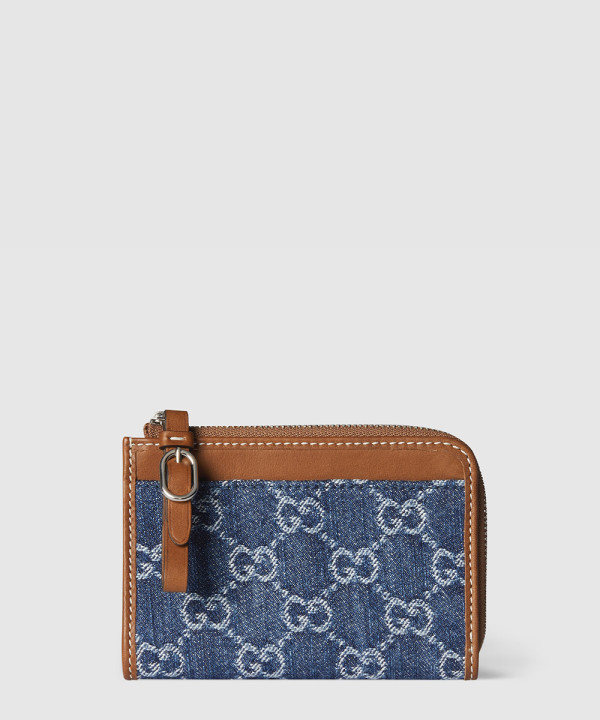 [GUCCI-구찌] GG 엠블럼 지퍼 카드 케이스 821804