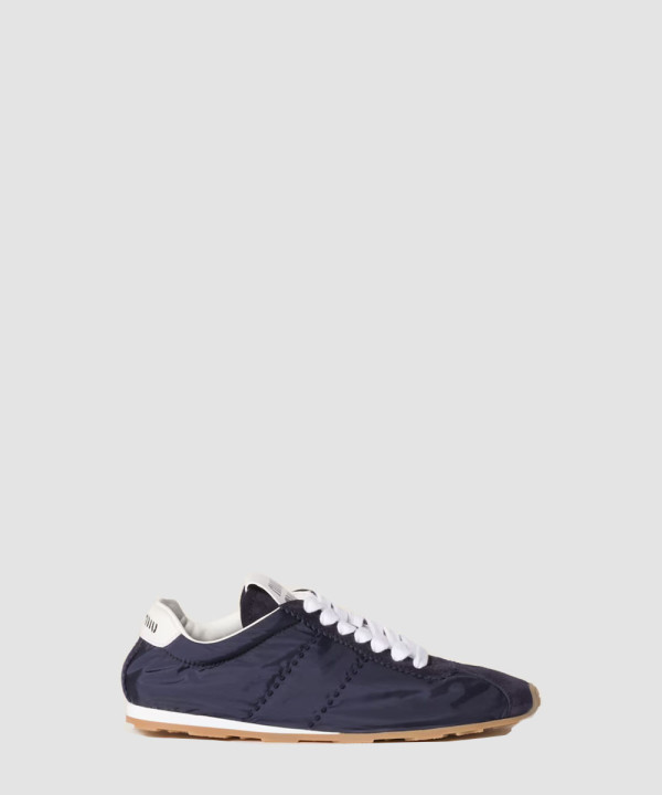 [MIUMIU-미우미우] 기능성 소재 및 스웨이드 플룸 스니커즈 5E114E