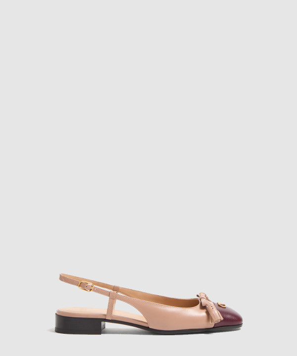 [VALENTINO-발렌티노] 발레 뒤 루아 키드 슬링백 발레리나 25MMM 6W0S0MH0DDT
