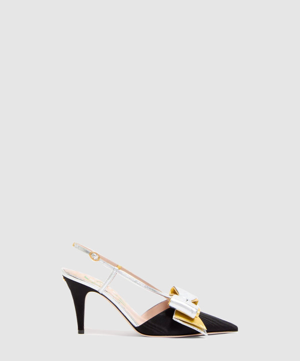 [VALENTINO-발렌티노] 보와우 무아레 패브릭 슬링백 펌프스 7W2S0MX4QLJ