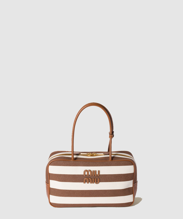 [MIU MIU-미우미우] 캔버스 및 가죽 보 백 5BB163