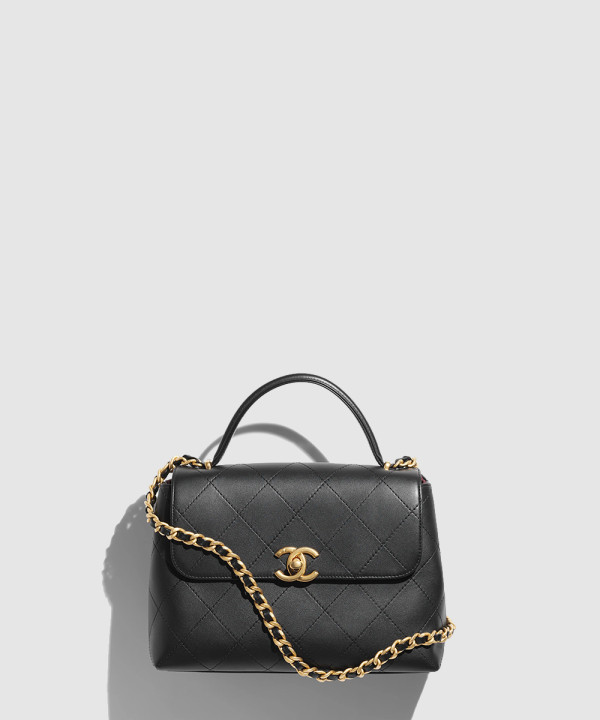 [CHANEL-샤넬] 핸들 장식의 라지 플랩 백 AS5467