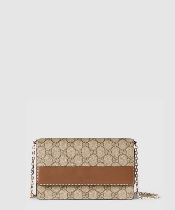 [GUCCI-구찌] GG 엠블럼 체인 지갑 838151