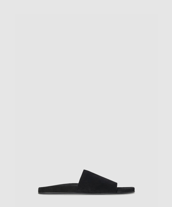 [THE ROW-더로우] 스웨이드 슬라이드 F1660L302BLK