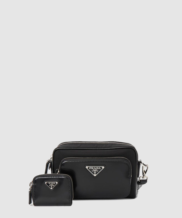 [PRADA-프라다] 리나일론 및 브러시드 가죽 숄더백 2VH172