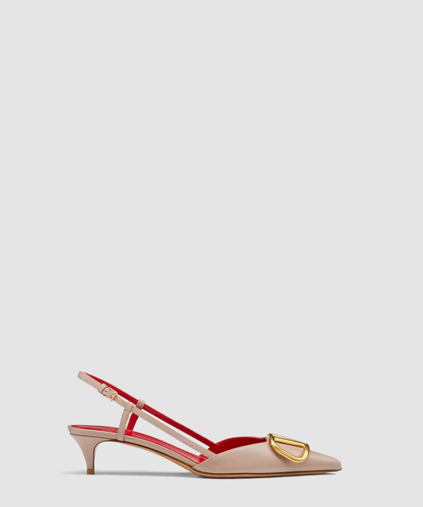 [VALENTINO-발렌티노] 송아지 가죽 브이로고 시그니처 슬링백 펌프스 5W2S0Q70DSH
