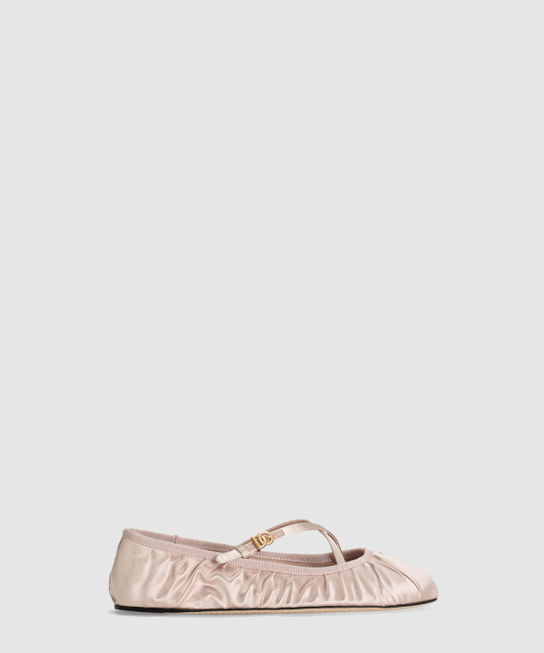 [DOLCE&GABBANA-돌체앤가바나] 새틴 발레리나 플랫 CB0258AD1608S904