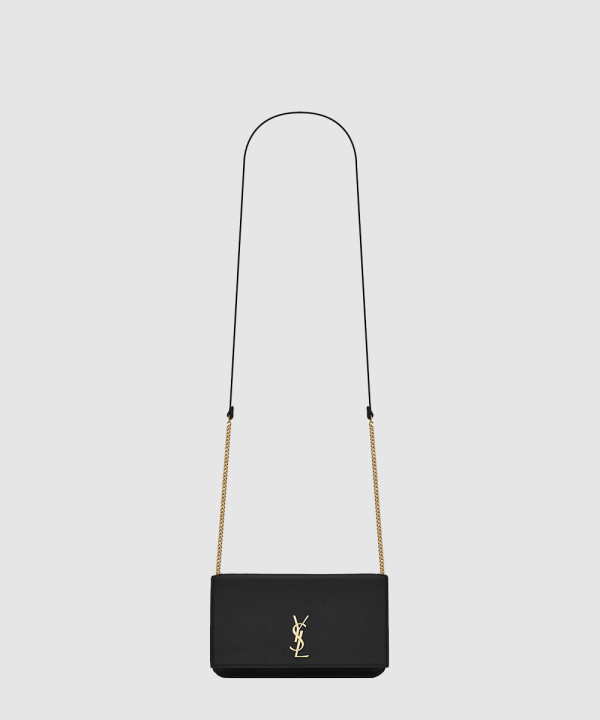 [SAINT LAURENT-생로랑] 스무스 가죽 소재의 스트랩 장식 MONOGRAM 폰 홀더 635095