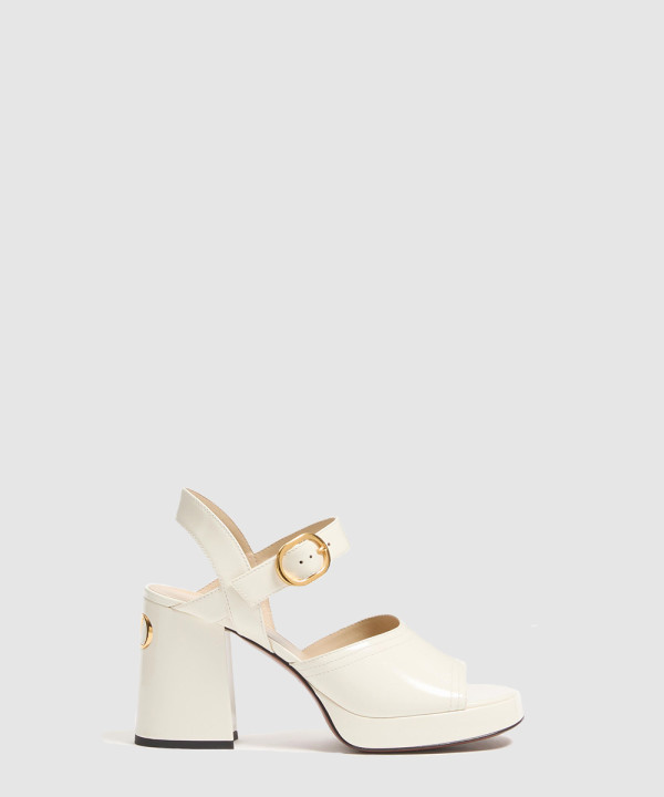 [VALENTINO-발렌티노] 포셋 폴리시드 카프스킨 플랫폼 샌들 100MM 7W2S0MI1ZJM