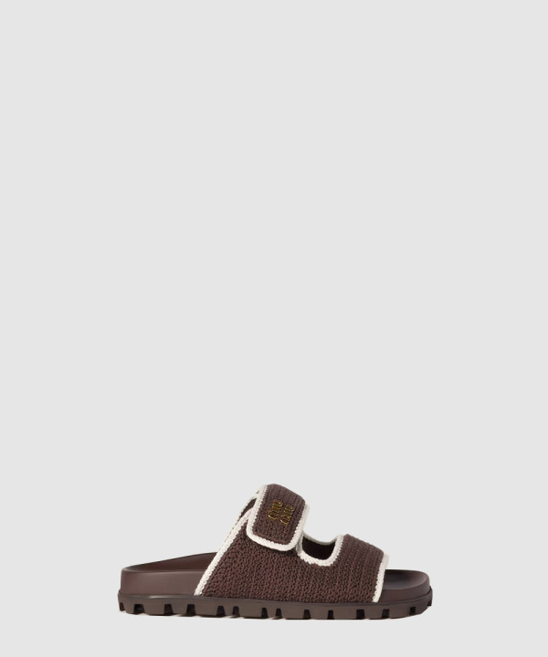 [MIUMIU-미우미우] 크로셰 니트 슬라이드 5XX641