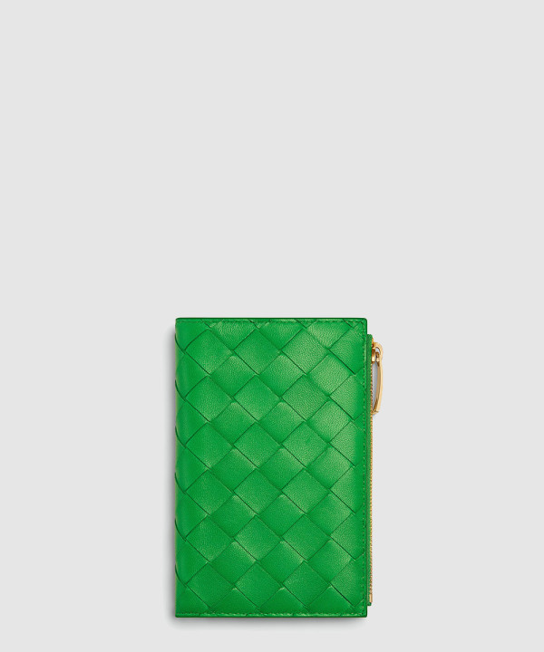 [BOTTEGA-보테가베네타] 미디엄 인트레치아토 폴더형 지퍼 지갑 667468