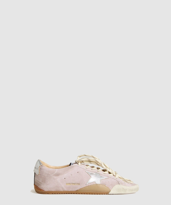 [Golden Goose-골든구스] 실버 스타 & 힐탭 파스텔 핑크 스웨이드 트루스타 GWF00922