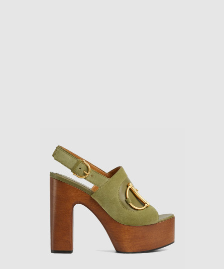 [GUCCI-구찌] 호스빗 장식이 있는 여성용 플랫폼 샌들 834420