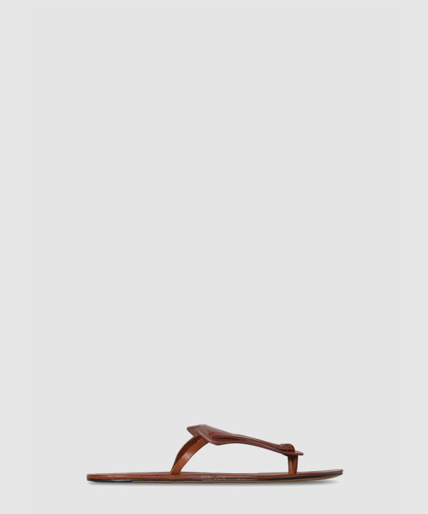 [THE ROW-더로우] Helena 가죽 플립플랍 F1651L601ACR