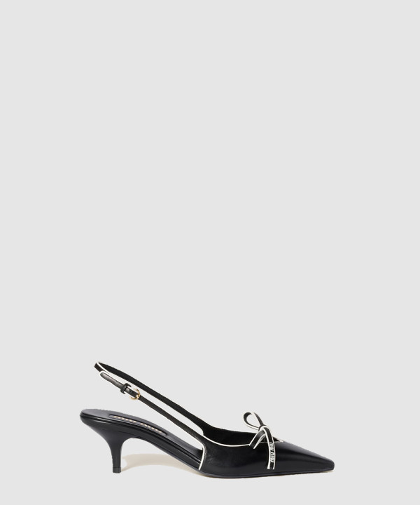 [MIU MIU-미우미우] 나파 가죽 슬링백 펌프스 5I474E