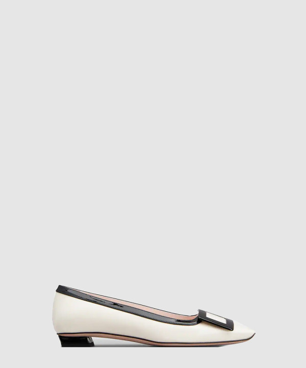 [ROGER VIVIER-로저비비에] 벨 비비에 래커드 버클 발레리나 플랫 RVW00736120D1P0H62