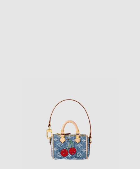 [LOUIS VUITTON-루이비통]  마이크로 스피디 데님 세리즈 백 참  M02535