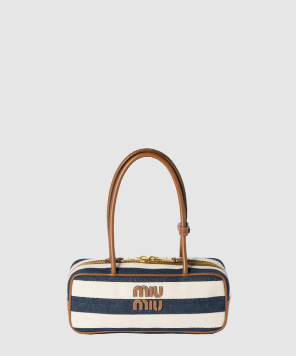 [MIU MIU-미우미우] 캔버스 및 가죽 보 백 5BB173