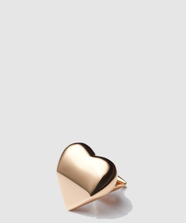 [PRADA-프라다] 핑크 골드로 제작된 이터널 골드 나노 하트 싱글 이어링 1JOA73