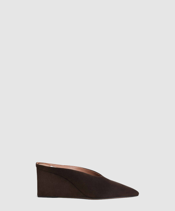 [ALAIA-알라이아] CUBE 웨지 뮬 AA3M104C0H53