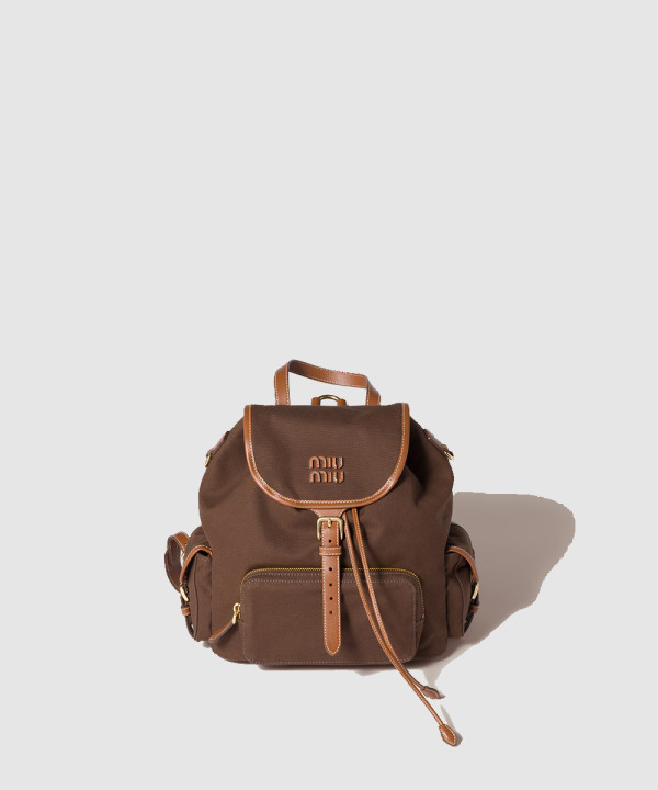 [MIU MIU-미우미우] 캔버스 및 가죽 백팩 5BZ042