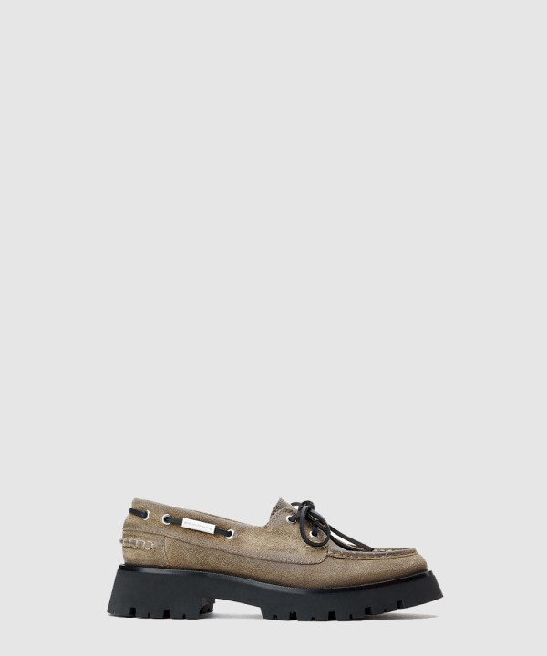 [ALEXANDER-알렉산더왕] 스웨이드 카슨 보트 로퍼 30325F004105