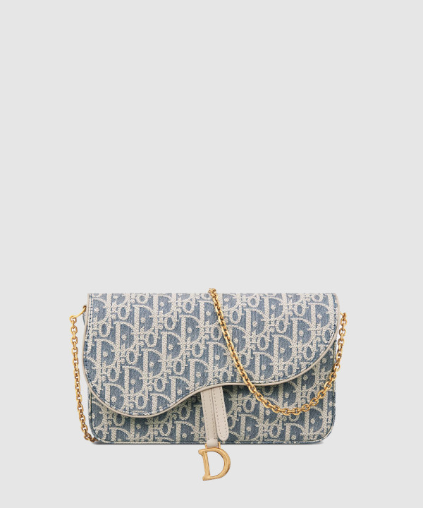 [DIOR-디올] Saddle 미디엄 체인 파우치 S5907CDFD