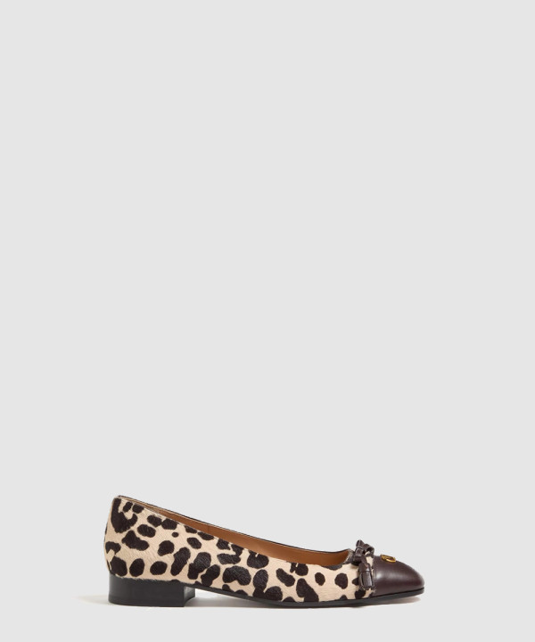 [VALENTINO-발렌티노] 발레 뒤 루아 포니 이펙트 카프스킨 발레리나 25MM 7W2S0MR8ESS