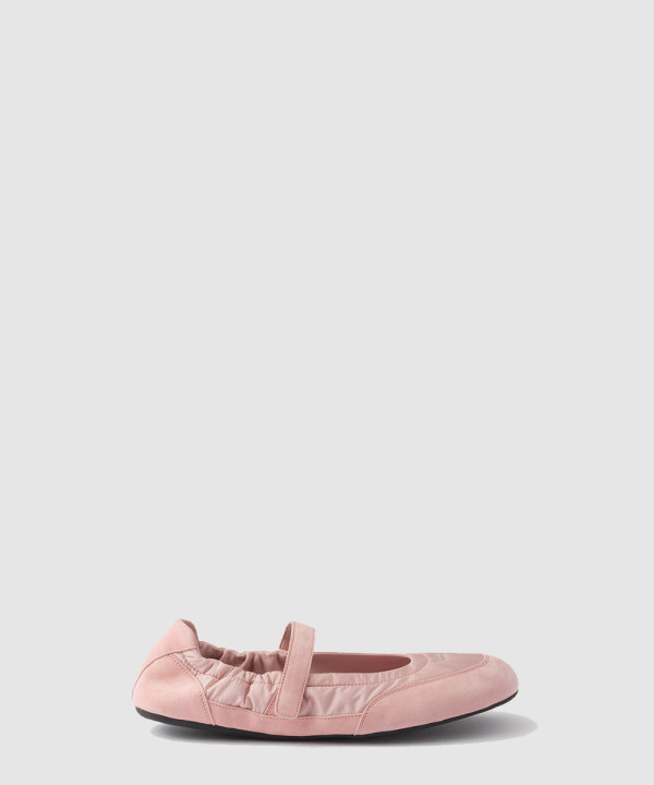 [PRADA-프라다] 컬랩스 리나일론 및 스웨이드 발레리나 1F215O