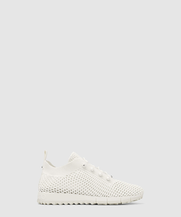 [JIMMY CHOO-지미추] 벨레스 라테 크로셰 니트 로우탑 스니커즈 VELESPBT