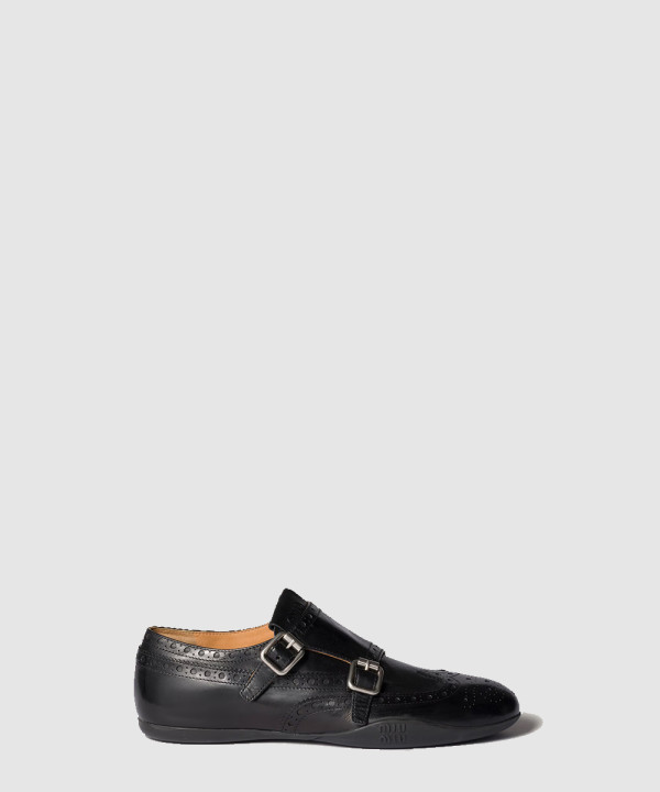 [MIU MIU-미우미우] 가죽 버클 브로그 슈즈 5E510E