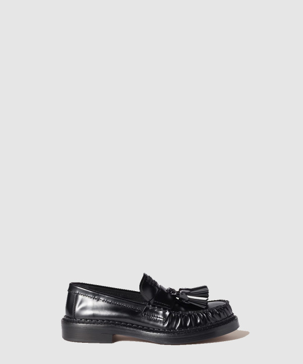 [MIU MIU-미우미우] 폴리시드 가죽 테슬 로퍼 5D497E