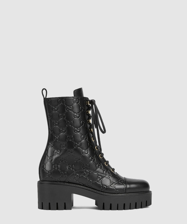 [GUCCI-구찌] GG 레이스업 앵클 부츠 840739