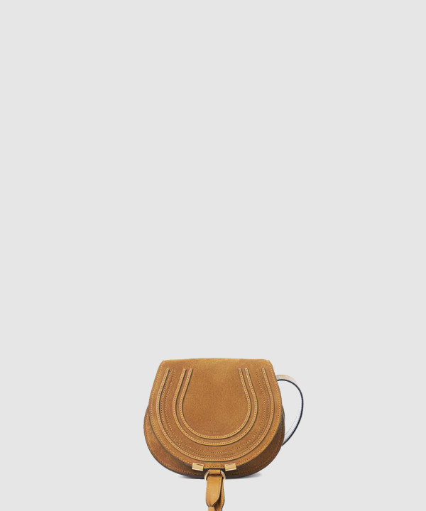 [CHLOE-끌로에] 스웨이드 가죽 스몰 MARCIE 새들 백 CH25AS680Q0721B