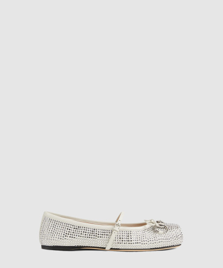 [GUCCI-구찌] 크리스털 홀스빗 플랫 슈즈 852381