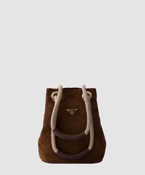 [PRADA-프라다] 마리너 스웨이드 스몰 버킷백 1BE082