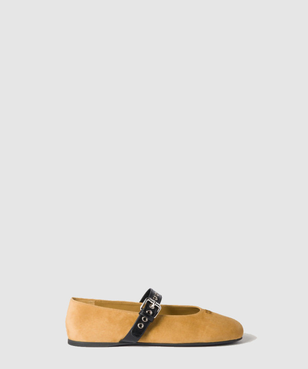 [MIU MIU-미우미우] 스웨이드 발레리나 5F625E